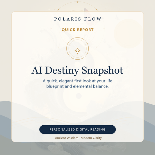 AI BaZi destiny snapshot digital report cover