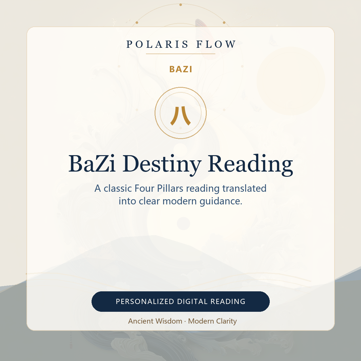 In-depth BaZi Destiny Reading and Four Pillars report
